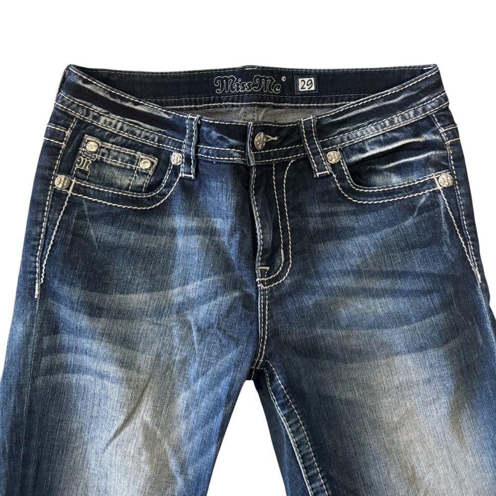 Miss Me Dark Blue Denim Jeans mid rise. Size 29